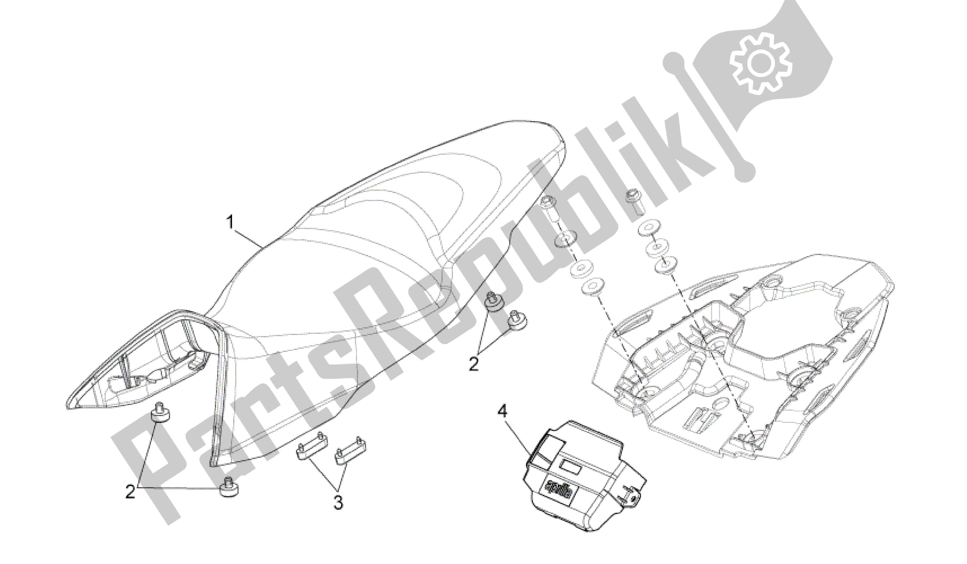 Todas as partes de Selim do Aprilia Shiver 750 2010 - 2013