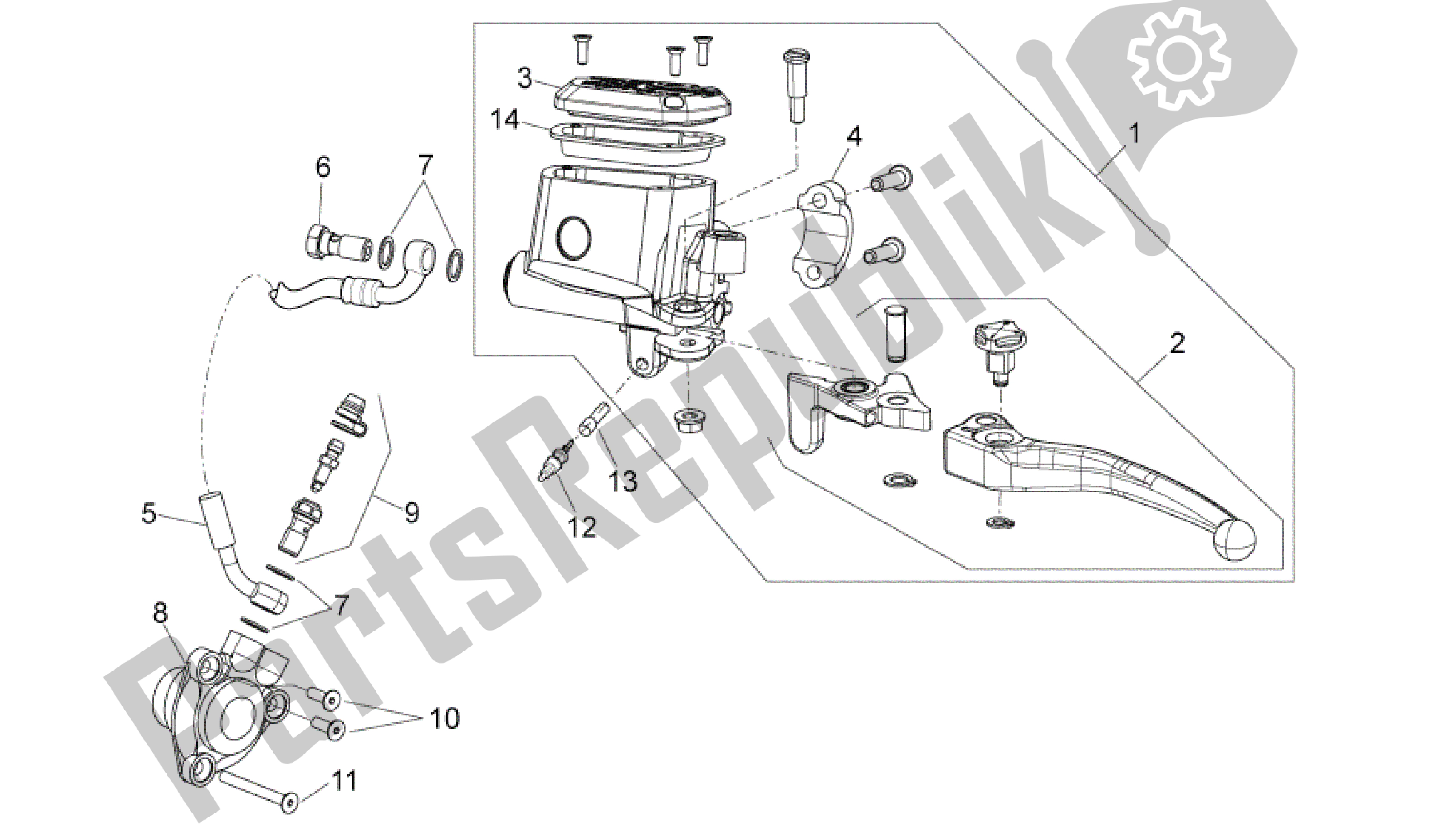 Wszystkie części do Pompa Sprz? G? A Aprilia Shiver 750 2010 - 2013