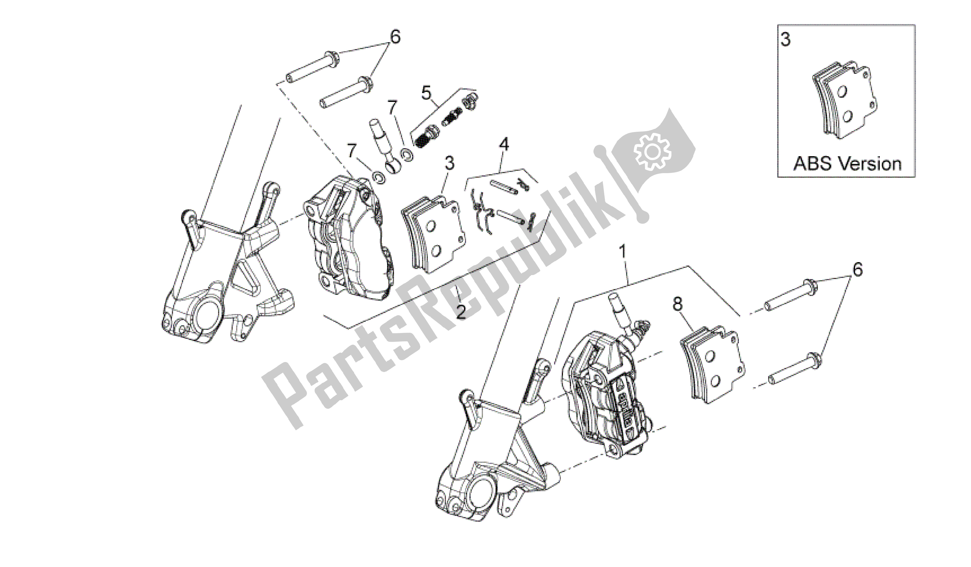 Tutte le parti per il Pinza Freno Anteriore del Aprilia Shiver 750 2010 - 2013