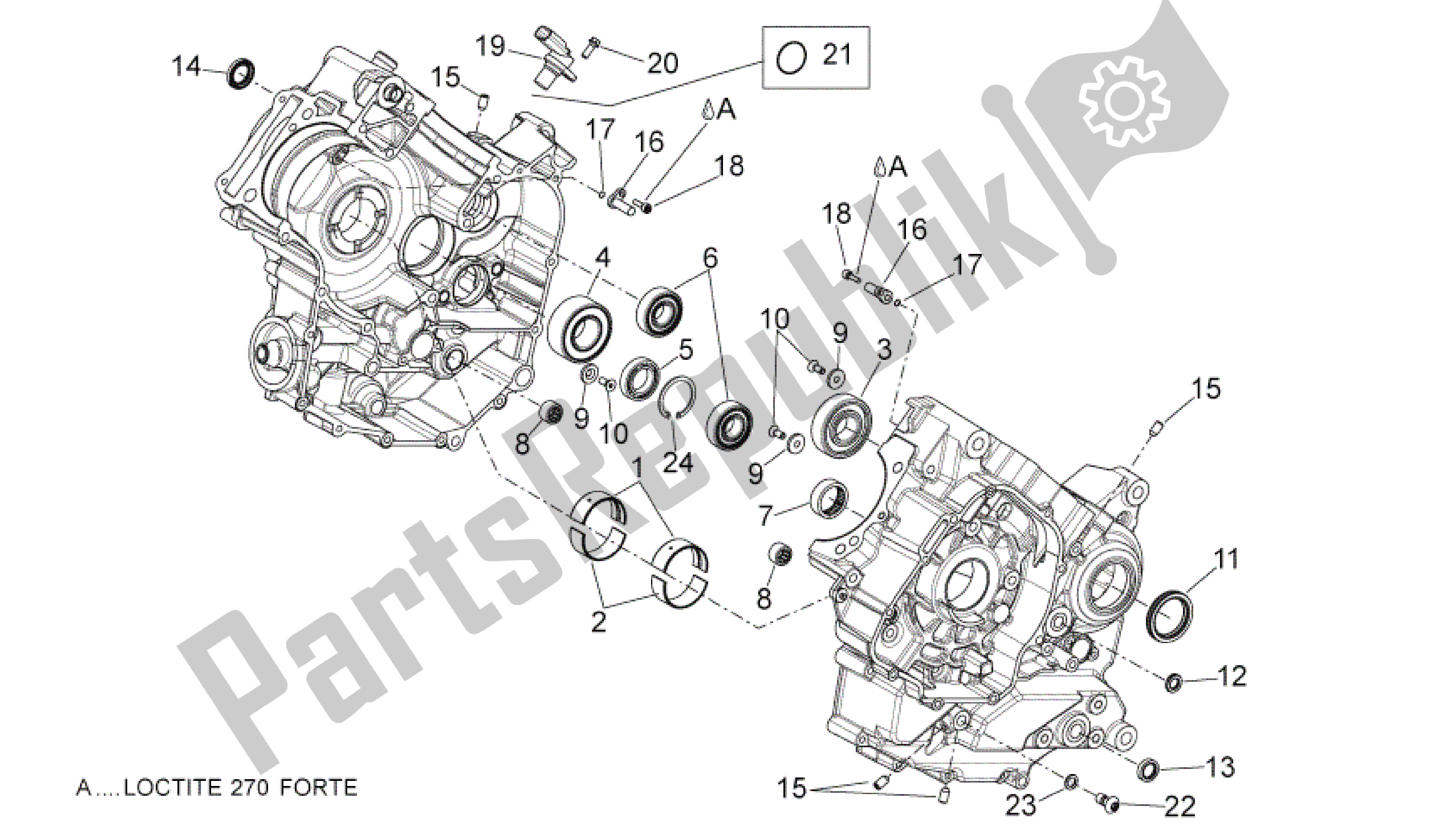 Tutte le parti per il Carter Ii del Aprilia Shiver 750 2010 - 2013