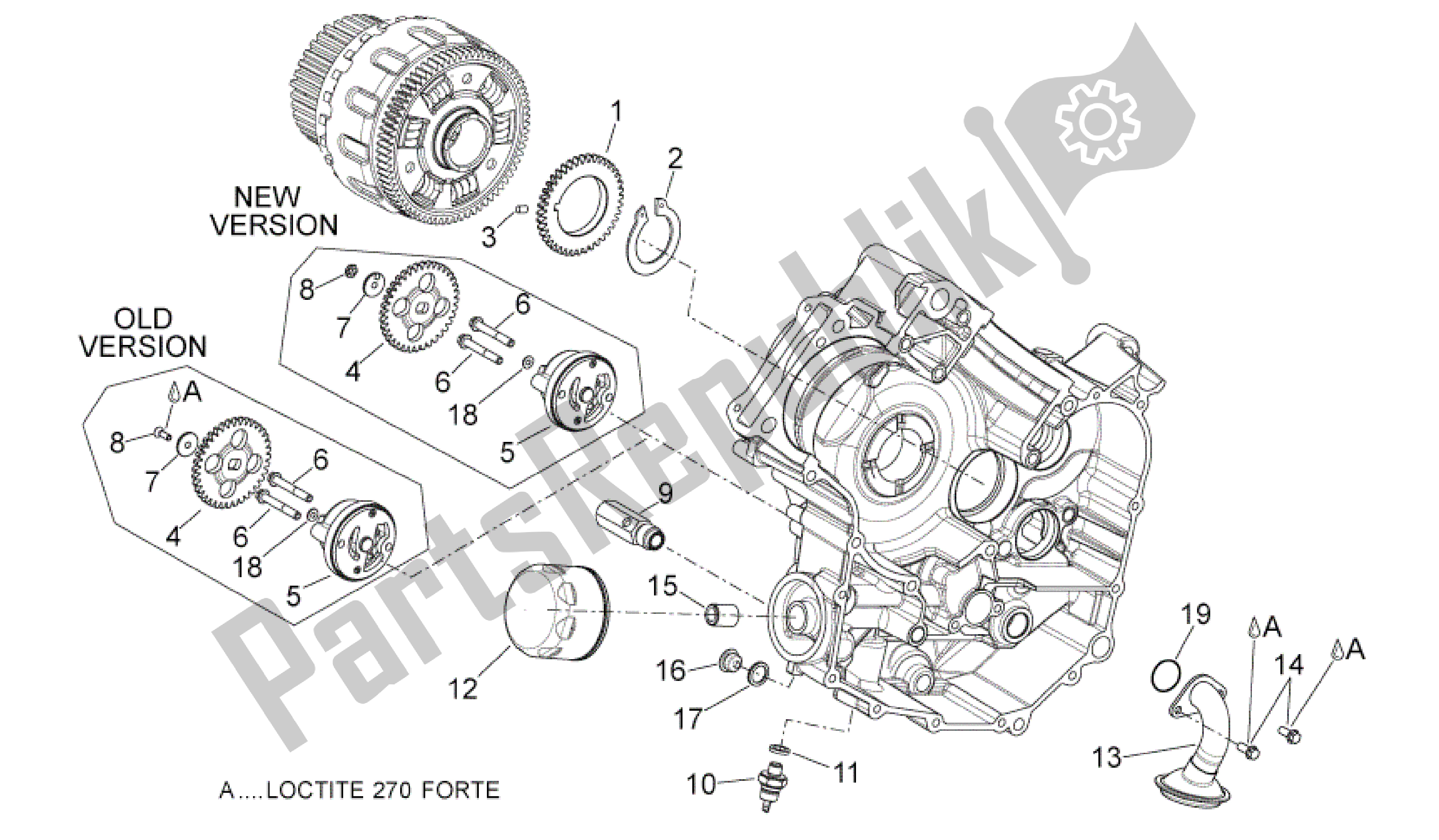 Wszystkie części do Pompa Olejowa Aprilia Shiver 750 2010 - 2013