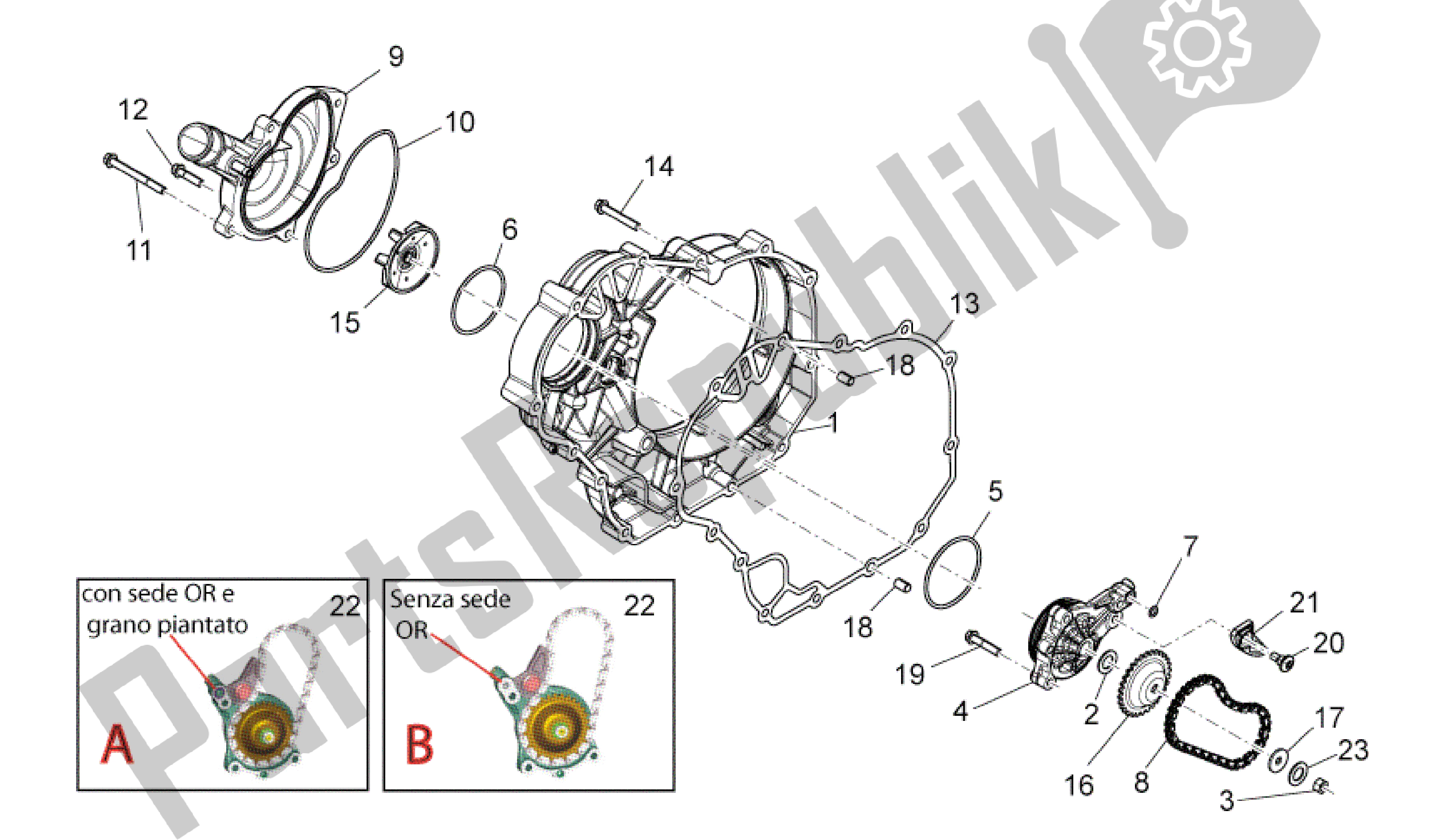 Alle Teile für das Wasserpumpe Ii des Aprilia Shiver 750 2010 - 2013