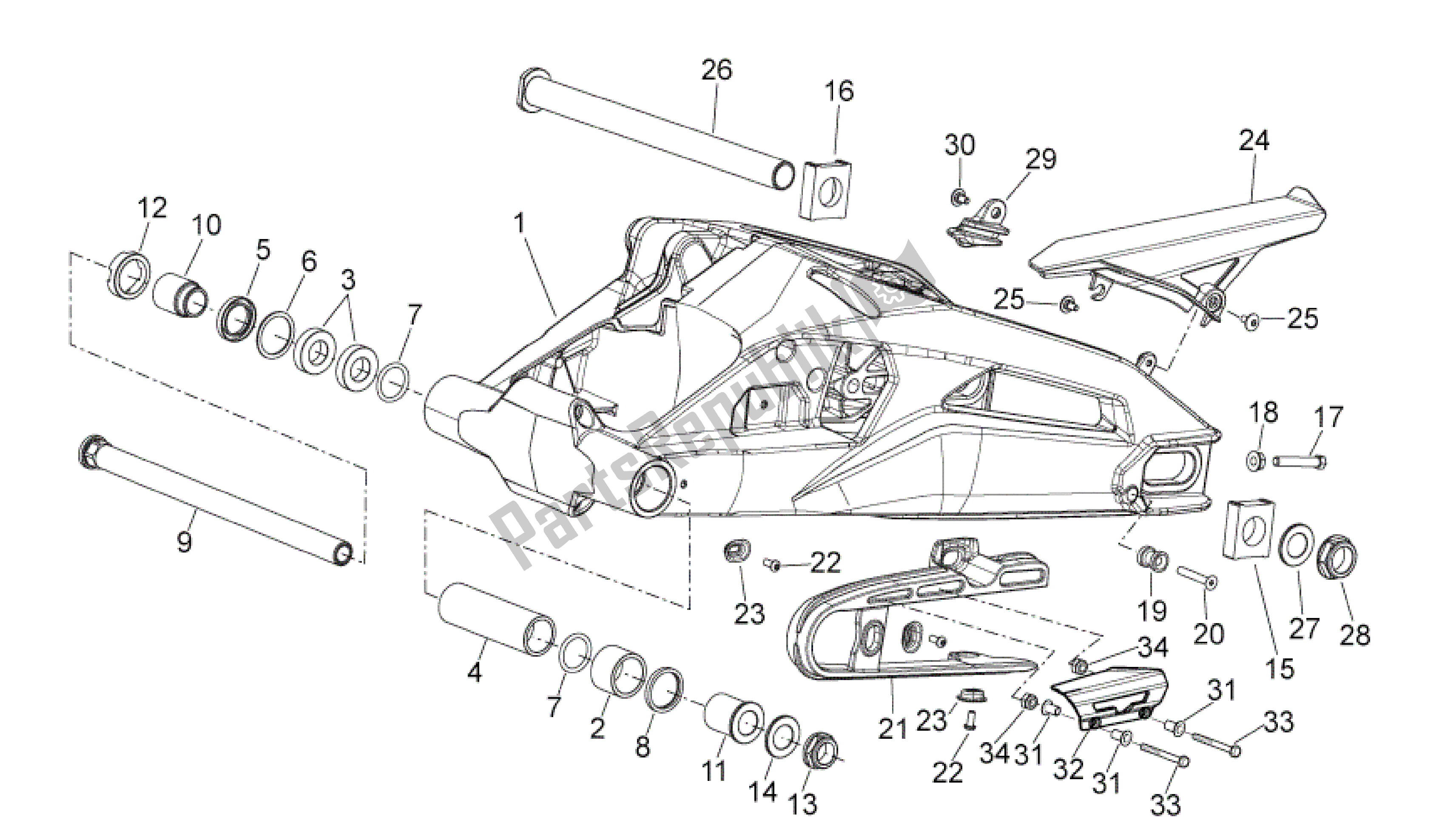 Alle Teile für das Schwinge des Aprilia Shiver 750 2011 - 2013