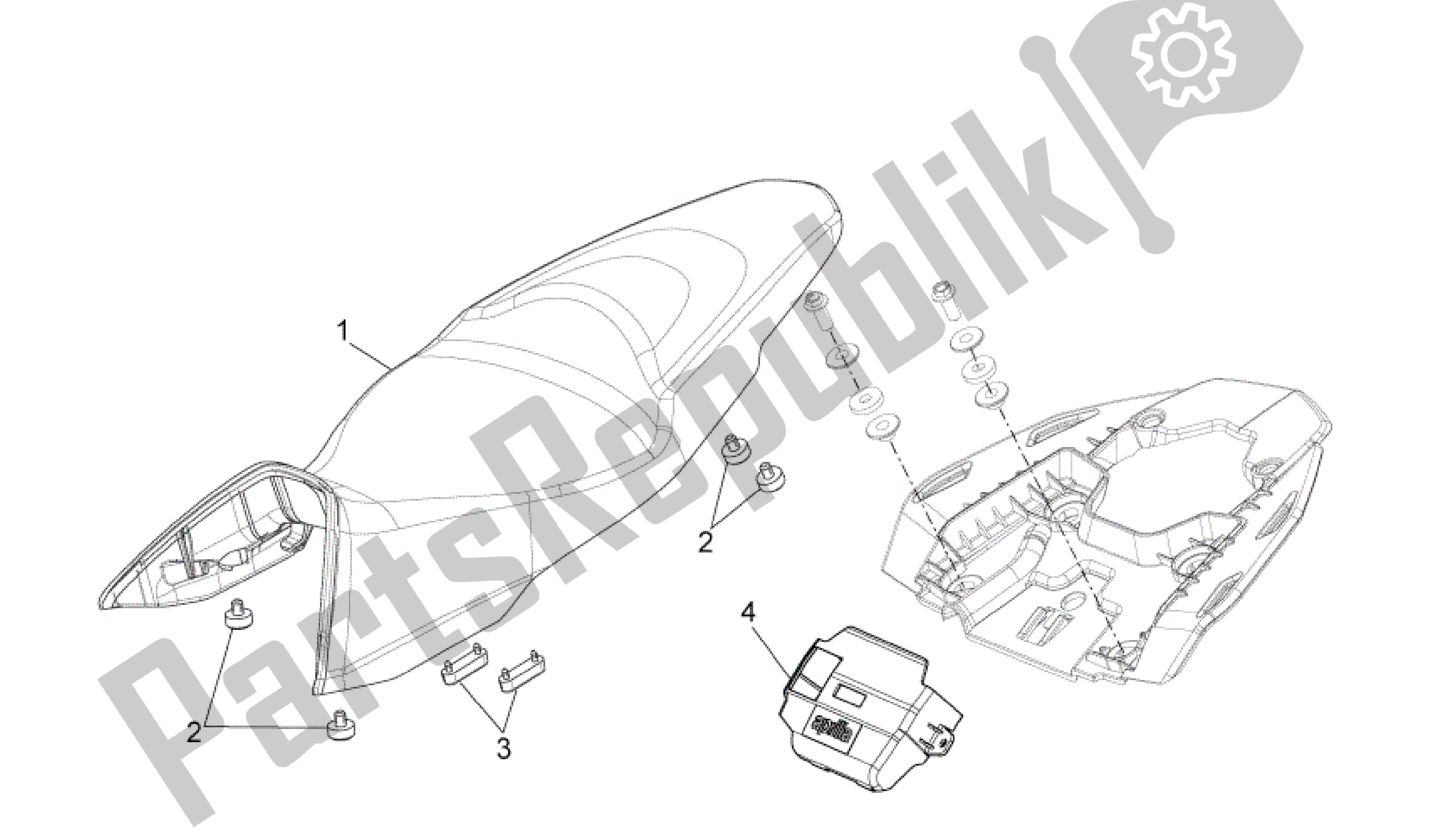 Alle onderdelen voor de Zadel van de Aprilia Shiver 750 2011 - 2013