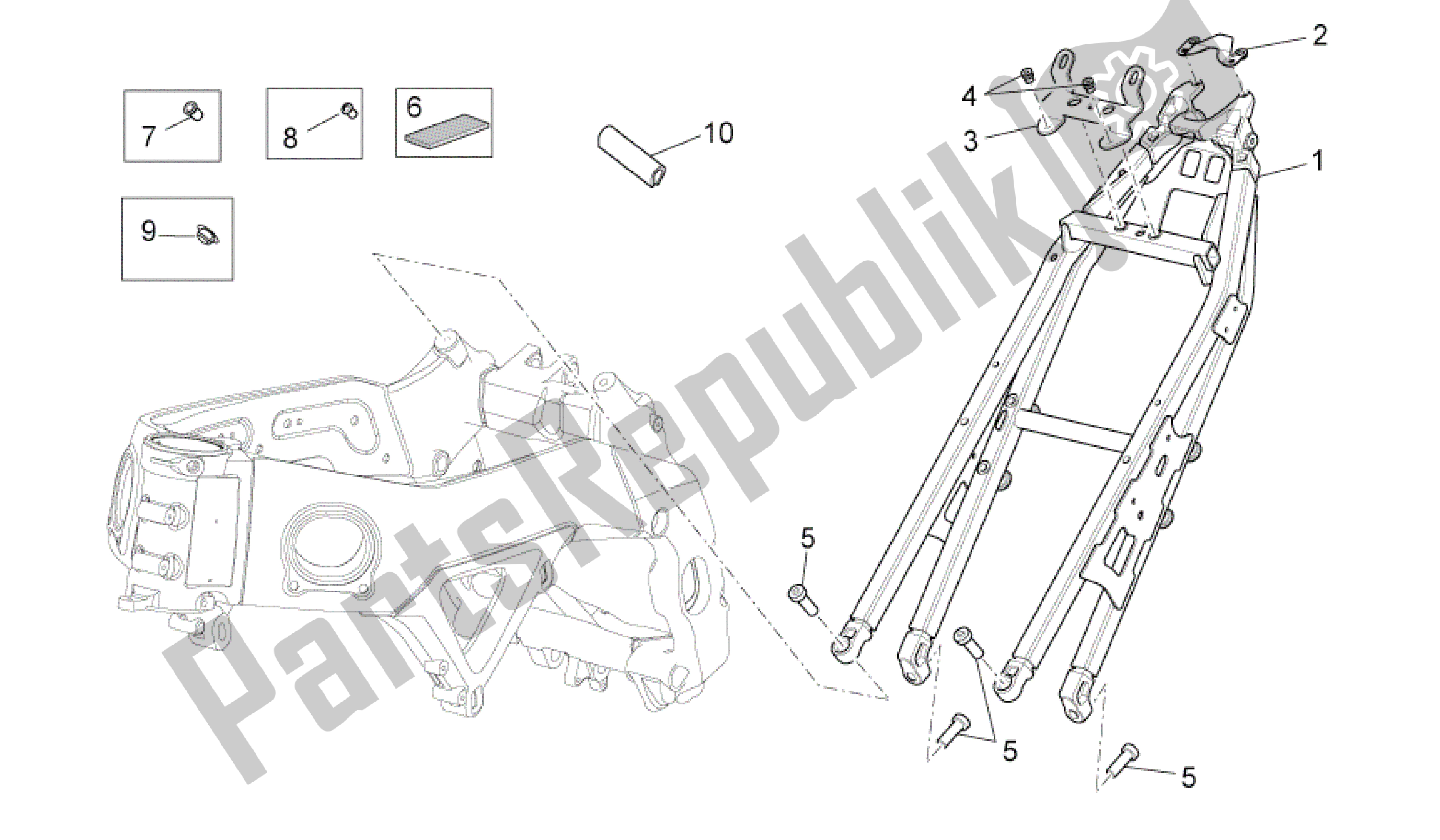 Alle Teile für das Rahmen Ii des Aprilia RSV4 Tuono V4 R Aprc ABS 1000 2014