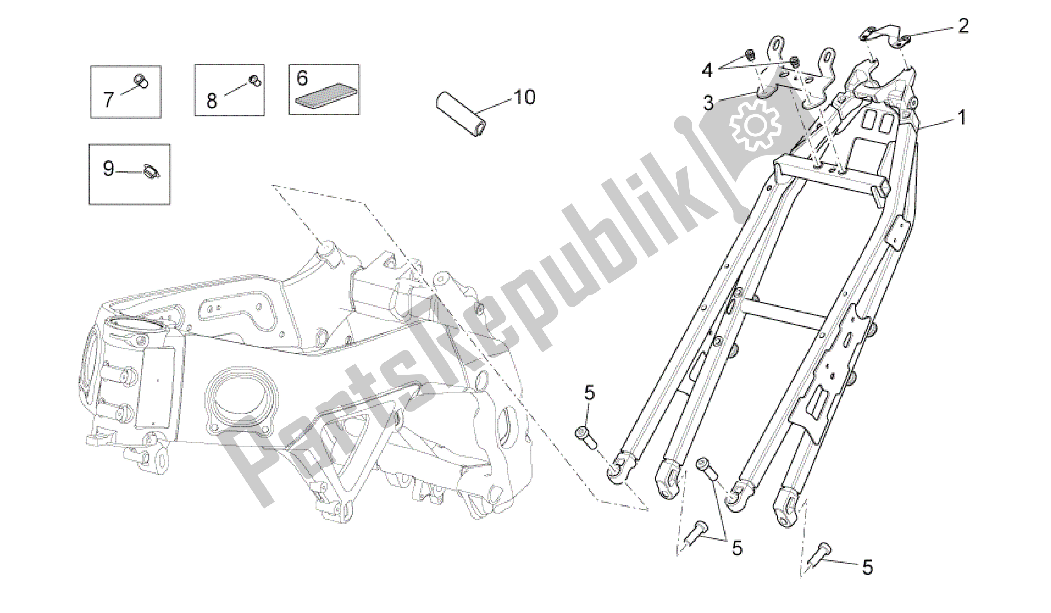 All parts for the Frame Ii of the Aprilia RSV4 Tuono V4 R Aprc ABS 1000 2014