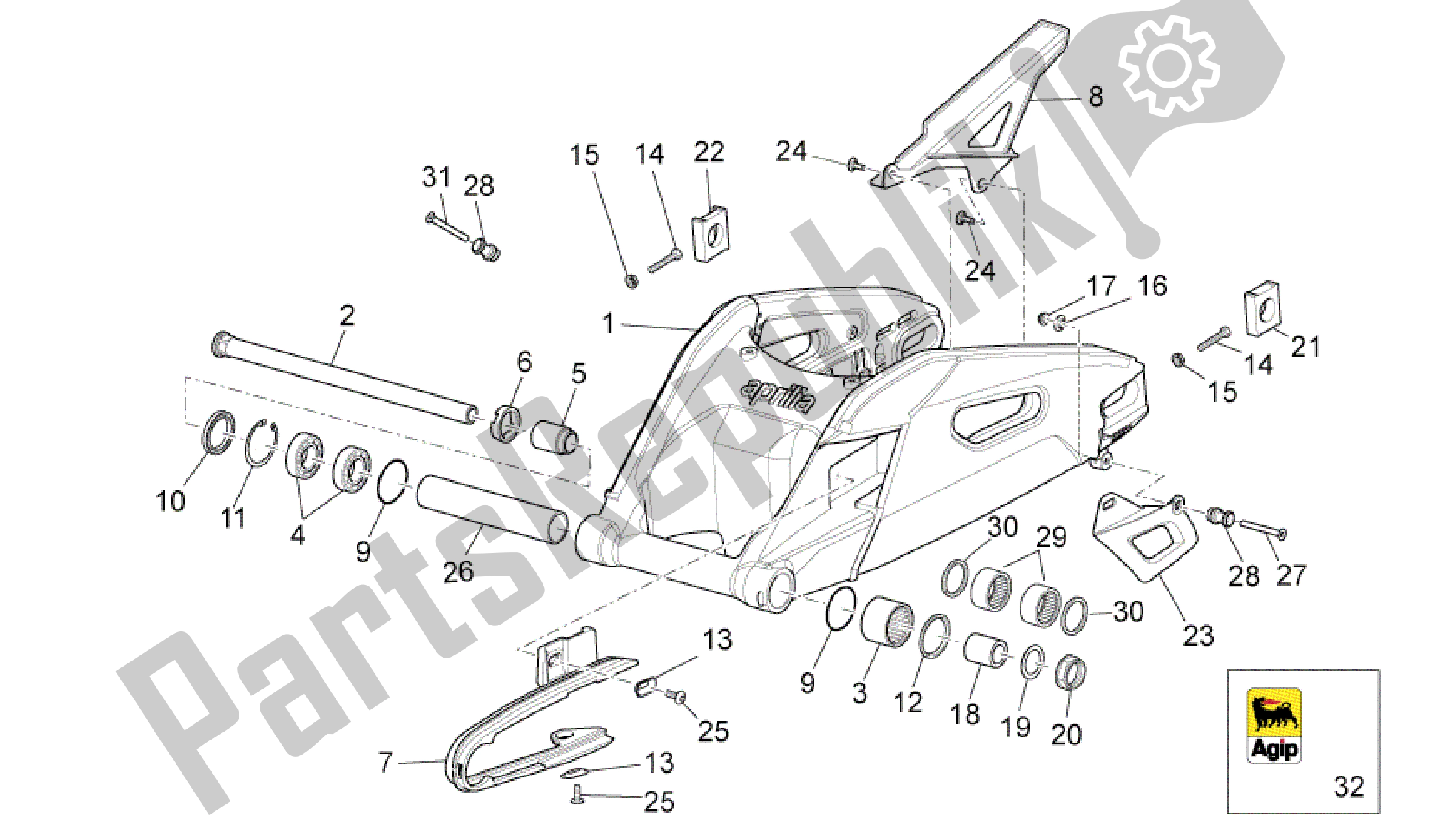 Wszystkie części do Rami? Wahad? Owe Aprilia RSV4 Tuono V4 R Aprc ABS 1000 2014