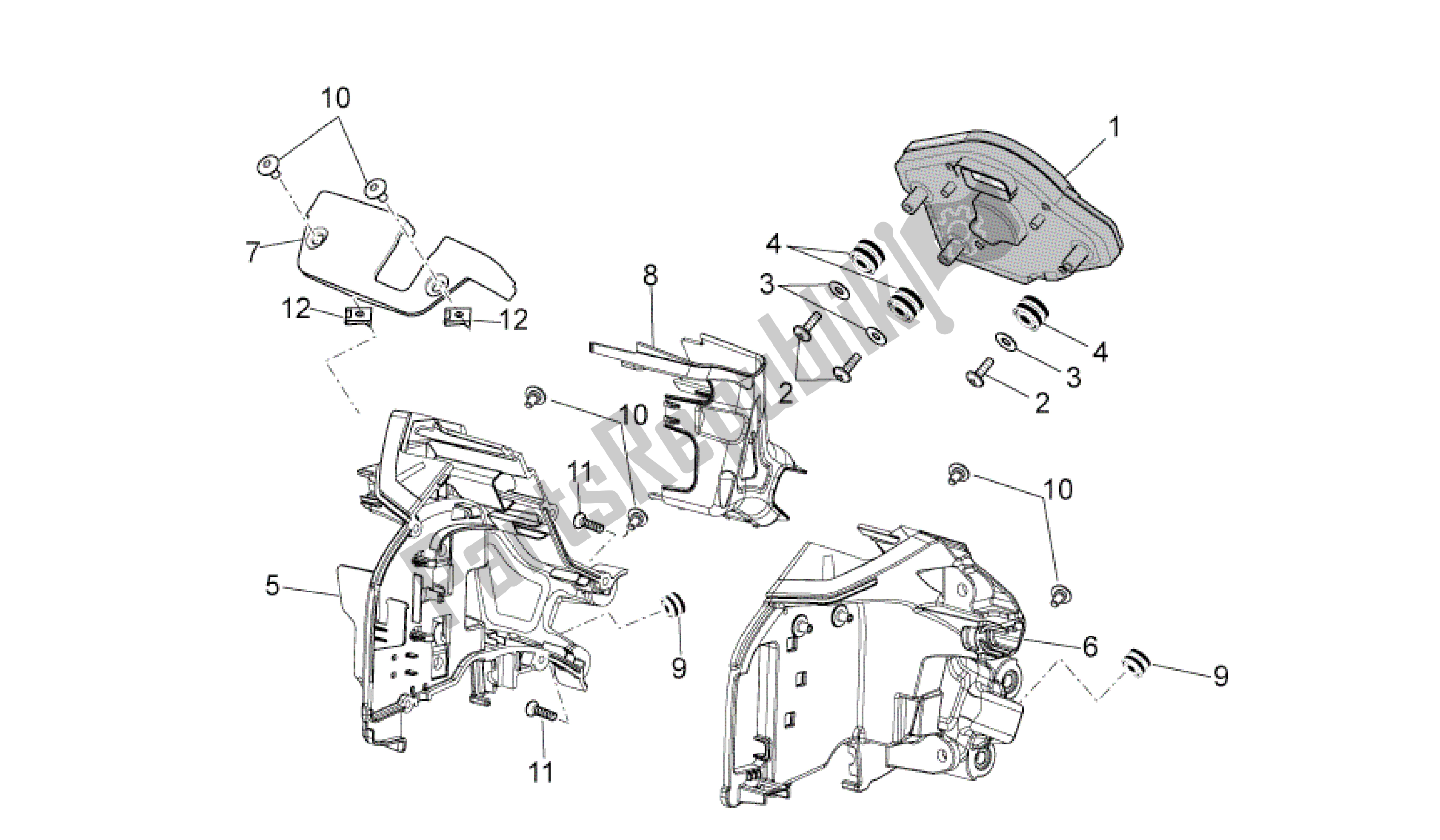 All parts for the Dashboard of the Aprilia RSV4 Tuono V4 R Aprc ABS 1000 2014