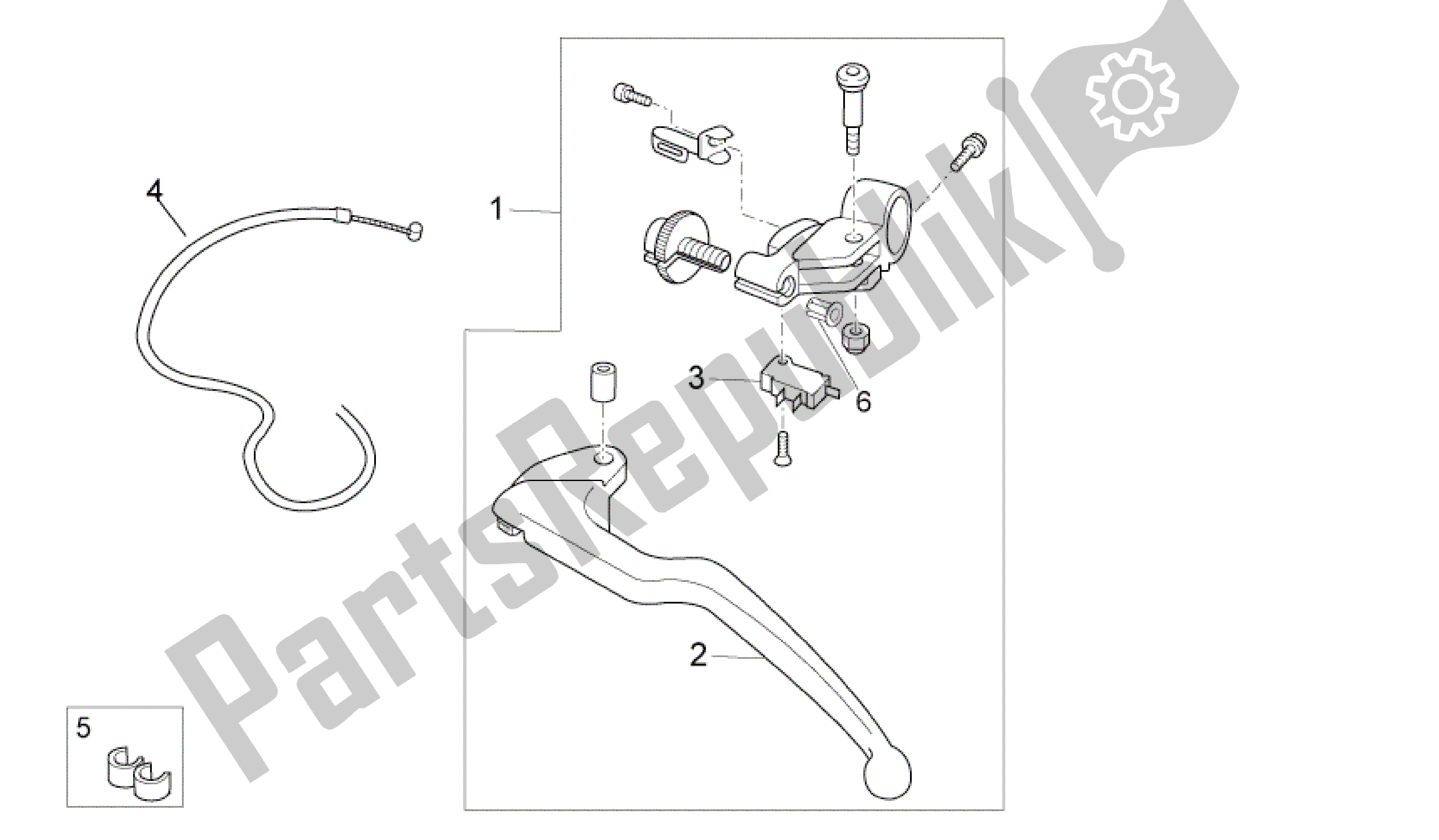 Todas as partes de Alavanca De Embreagem do Aprilia RSV4 Tuono V4 R Aprc ABS 1000 2014