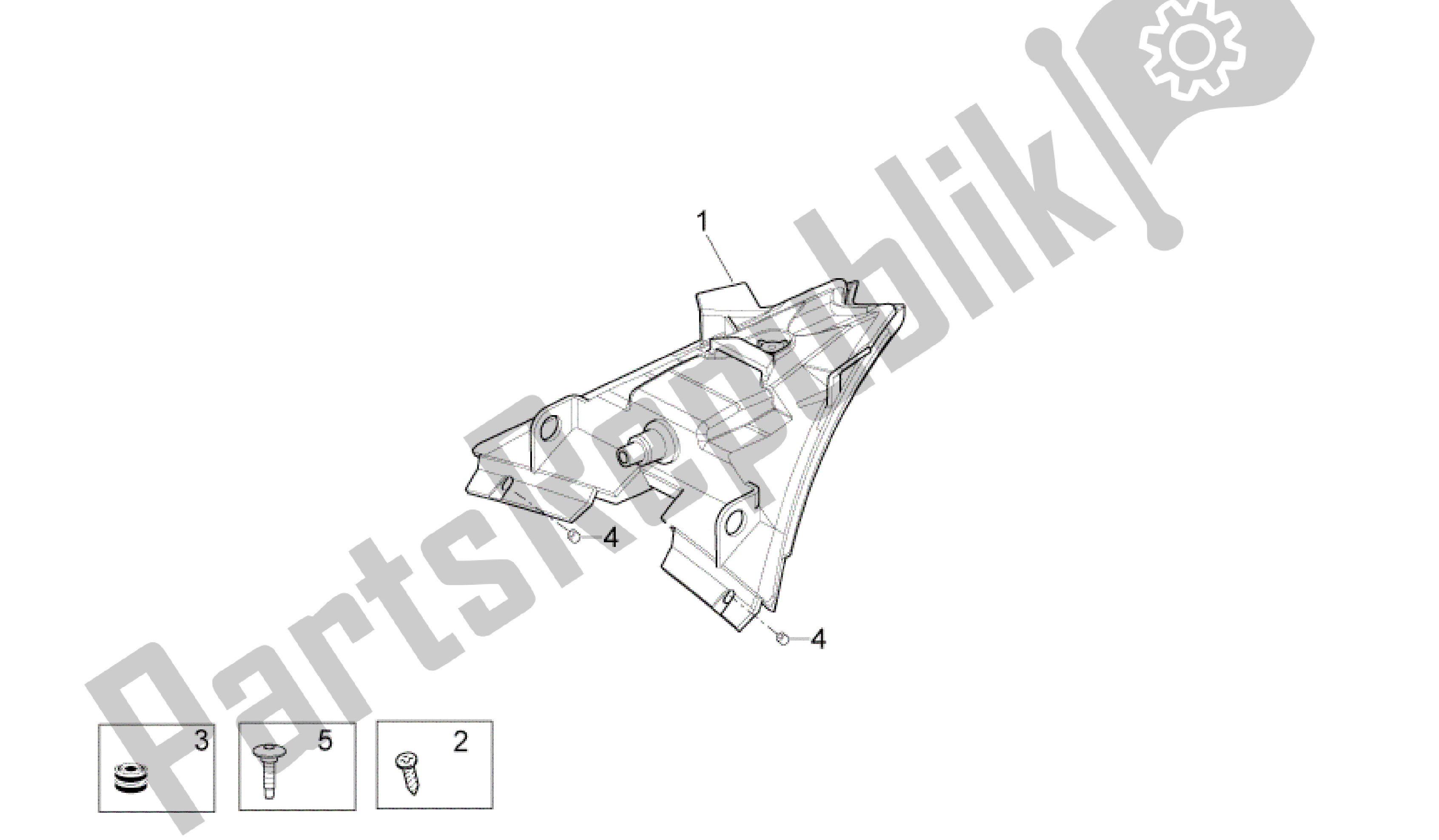 Todas as partes de Luz Traseira do Aprilia RSV4 Tuono V4 R Aprc ABS 1000 2014