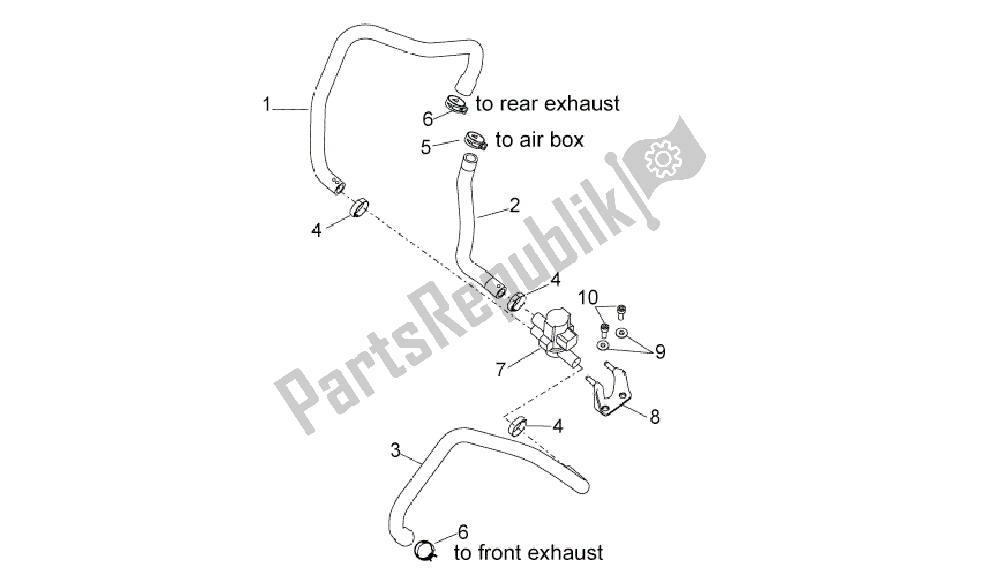 All parts for the Secondary Air of the Aprilia RSV4 Tuono V4 R Aprc ABS 1000 2014