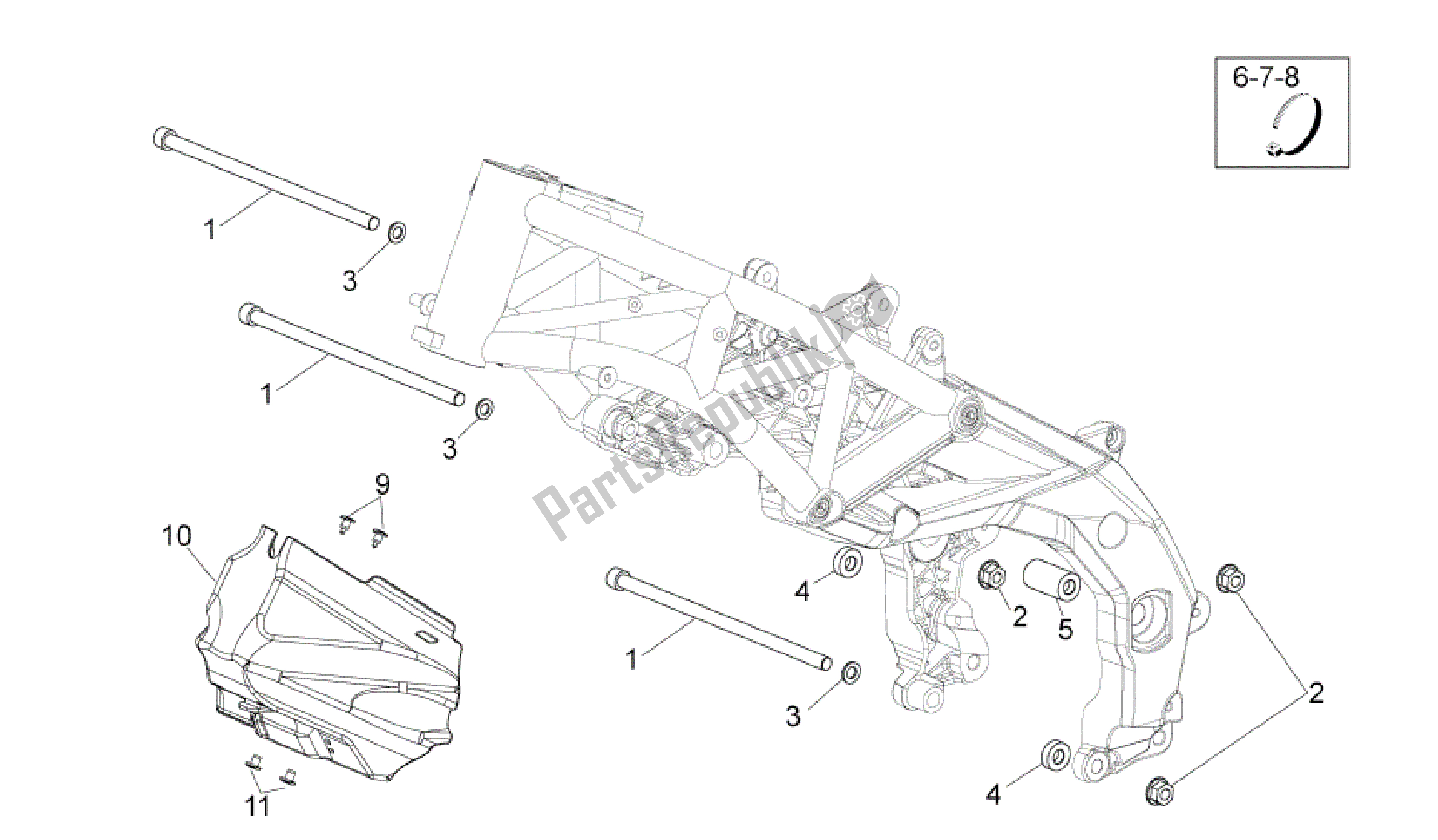 Todas las partes para Marco Ii de Aprilia Dorsoduro 1200 2010 - 2013