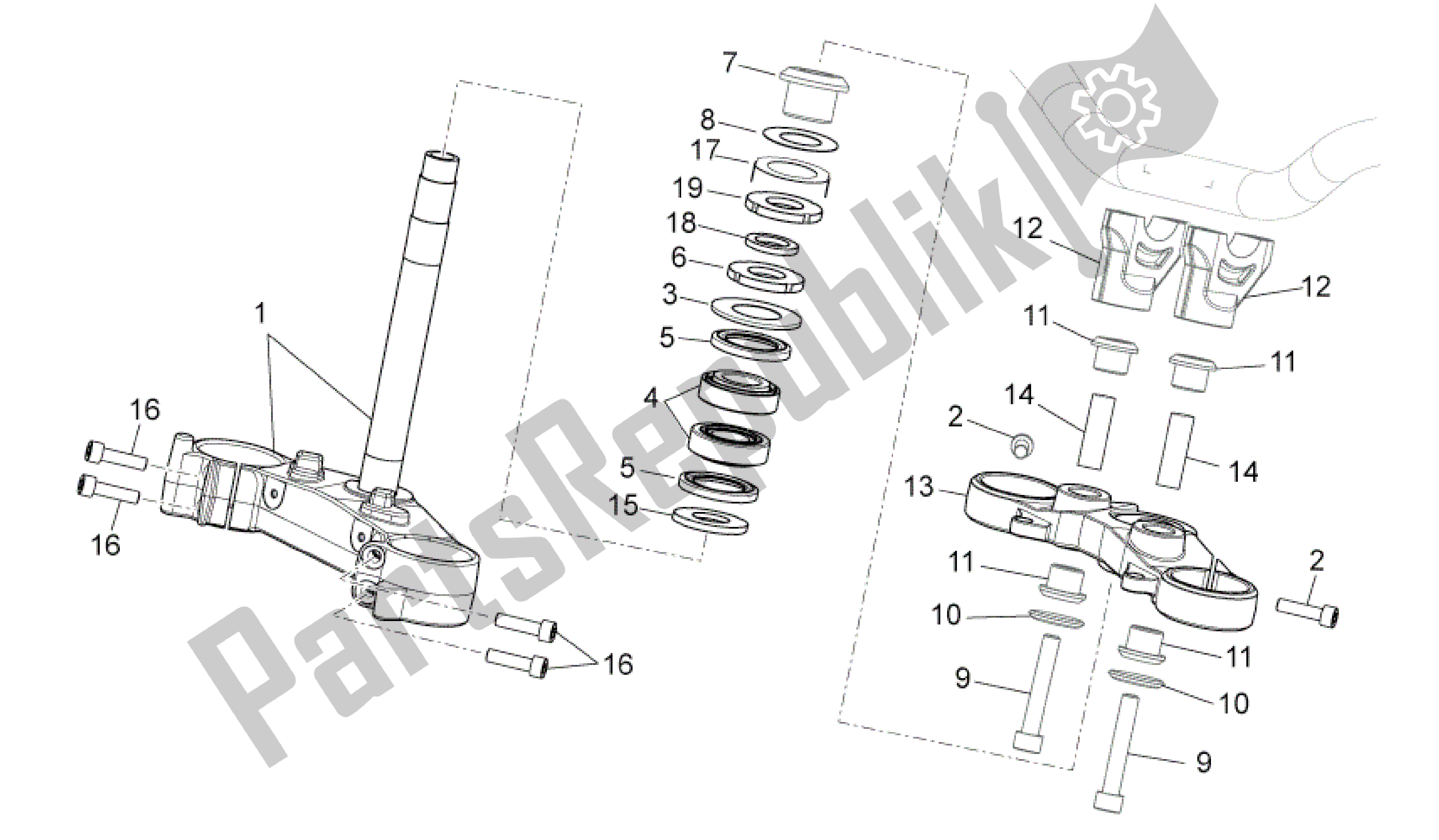 Toutes les pièces pour le Pilotage du Aprilia Dorsoduro 1200 2010 - 2013