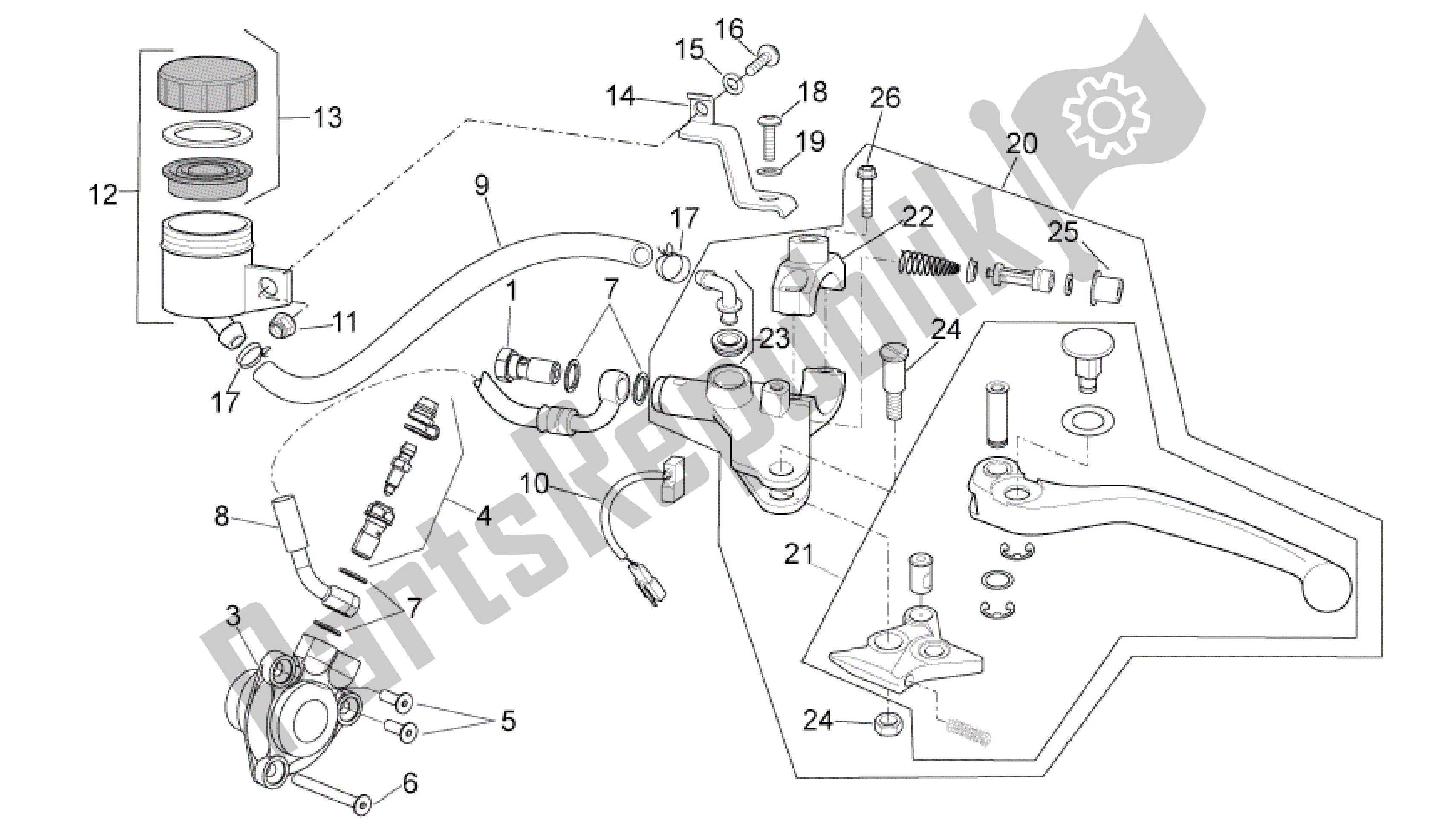 Toutes les pièces pour le Pompe D'embrayage I du Aprilia Dorsoduro 1200 2010 - 2013