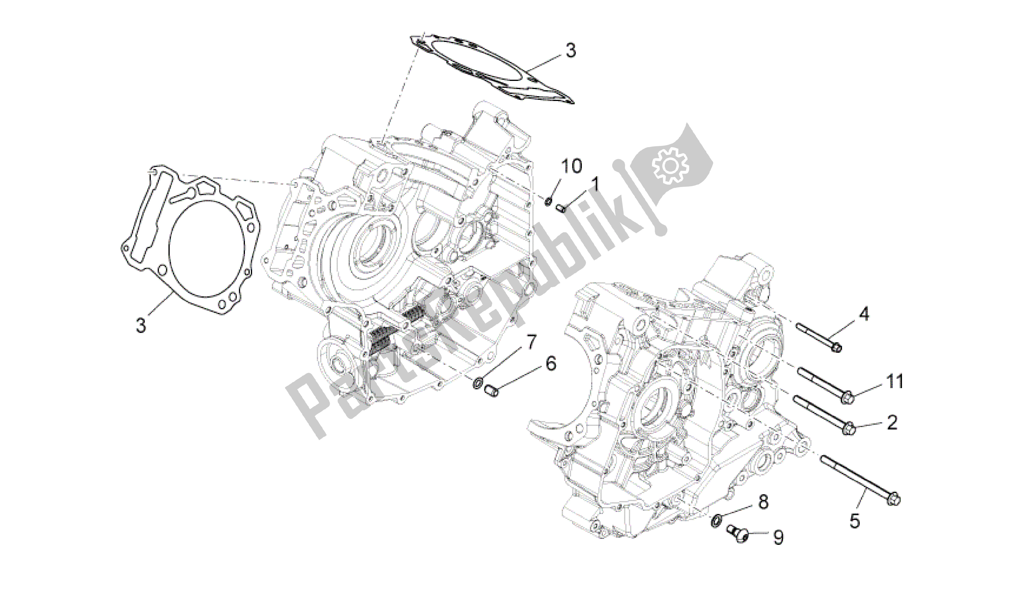 Toutes les pièces pour le Carters Ii du Aprilia Dorsoduro 1200 2010 - 2013