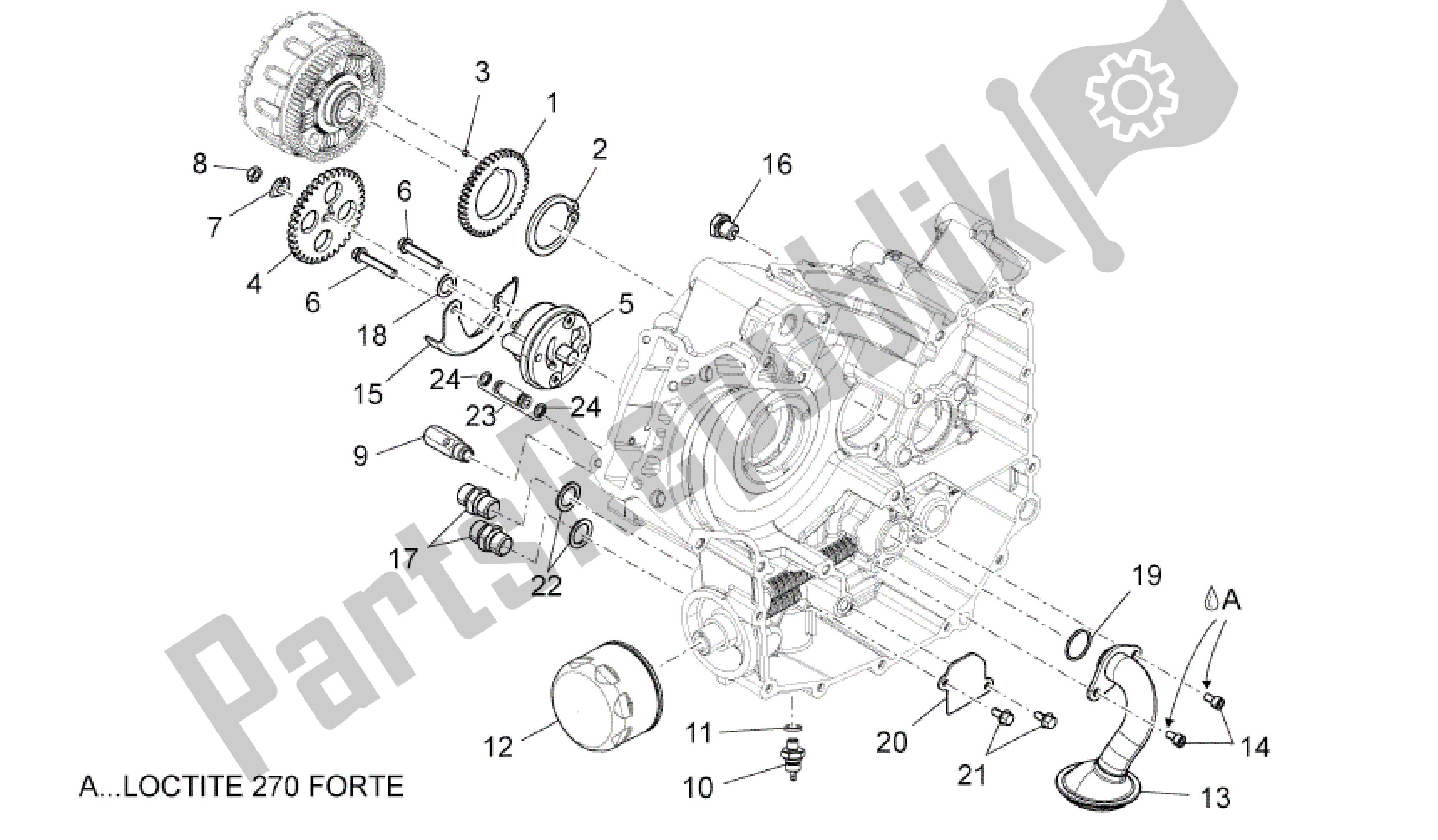 Todas as partes de Bomba De óleo do Aprilia Dorsoduro 1200 2010 - 2013