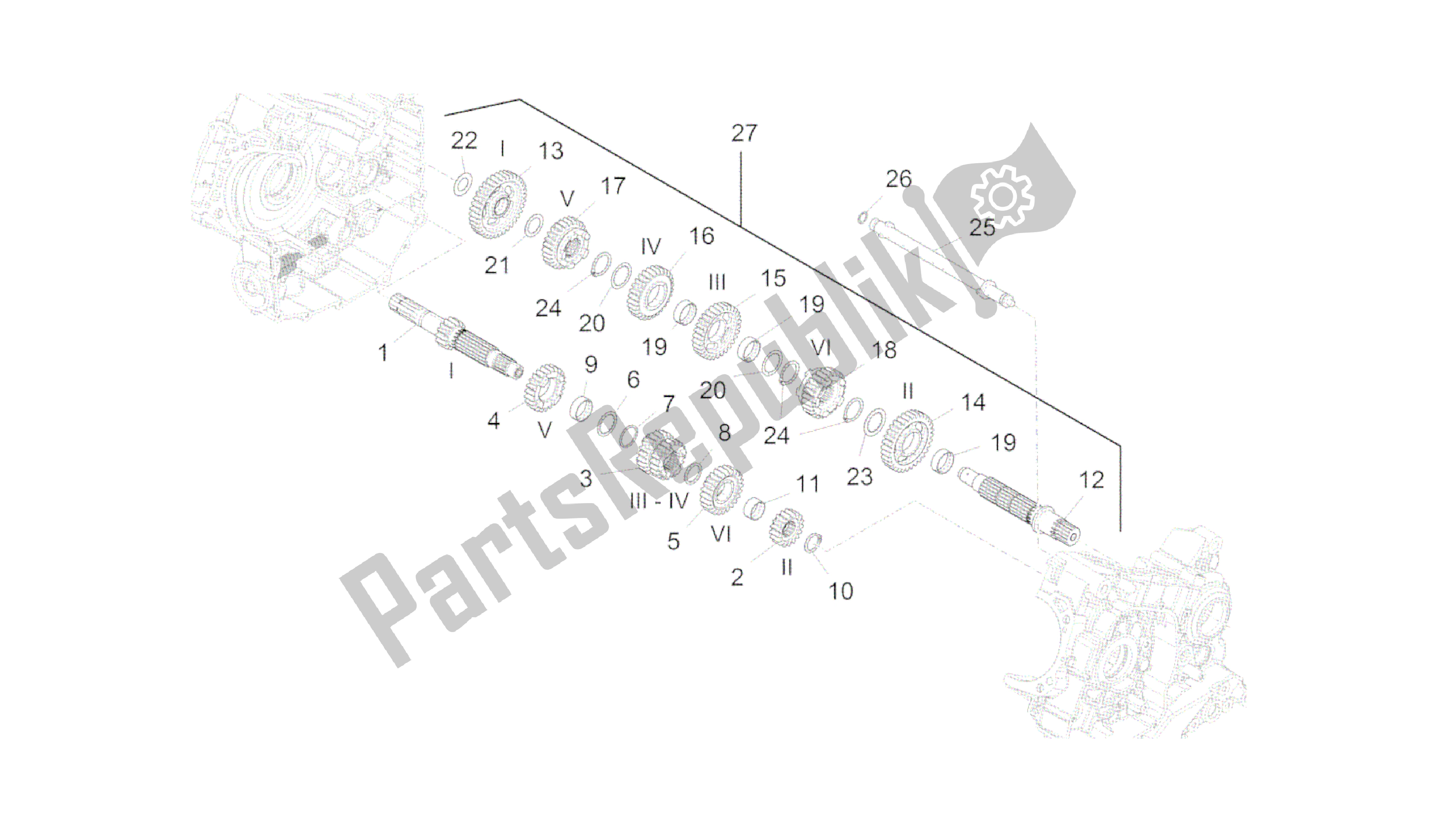 Todas las partes para Caja De Cambios de Aprilia Dorsoduro 1200 2010 - 2013