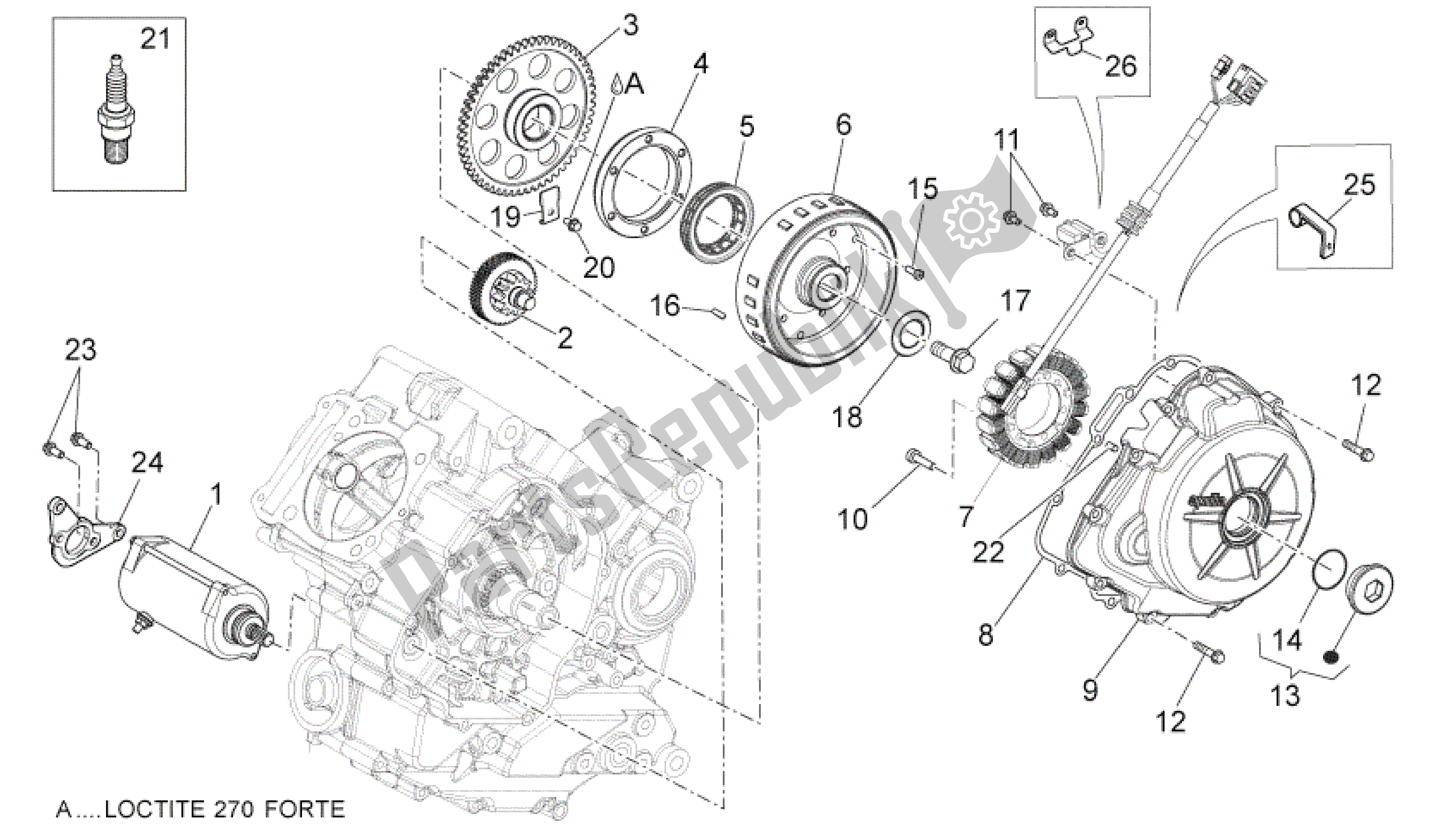 All parts for the Ignition Unit of the Aprilia Dorsoduro 1200 2010 - 2013