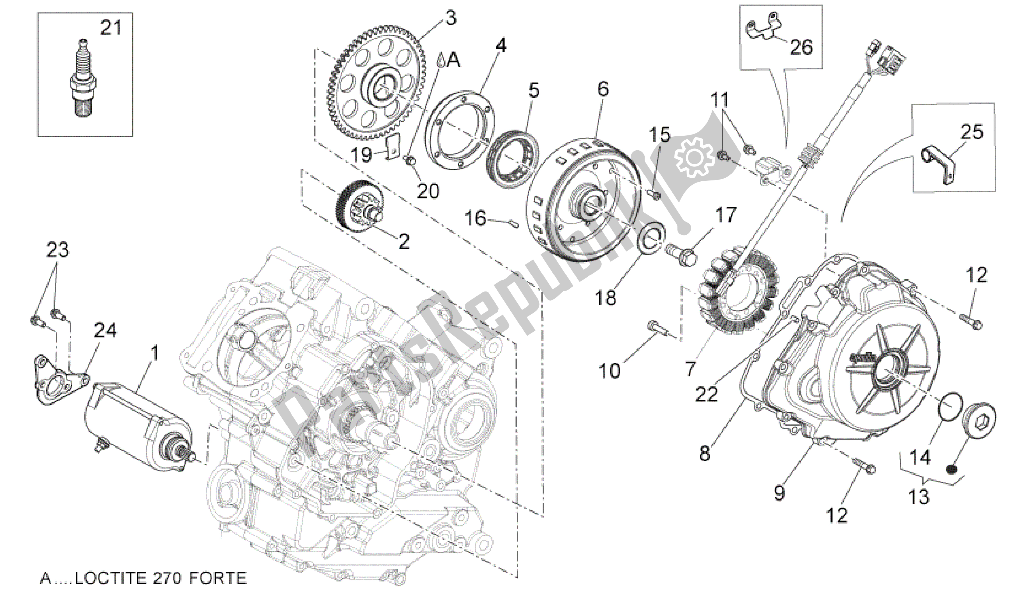 Toutes les pièces pour le Unité D'allumage du Aprilia Dorsoduro 1200 2010 - 2013