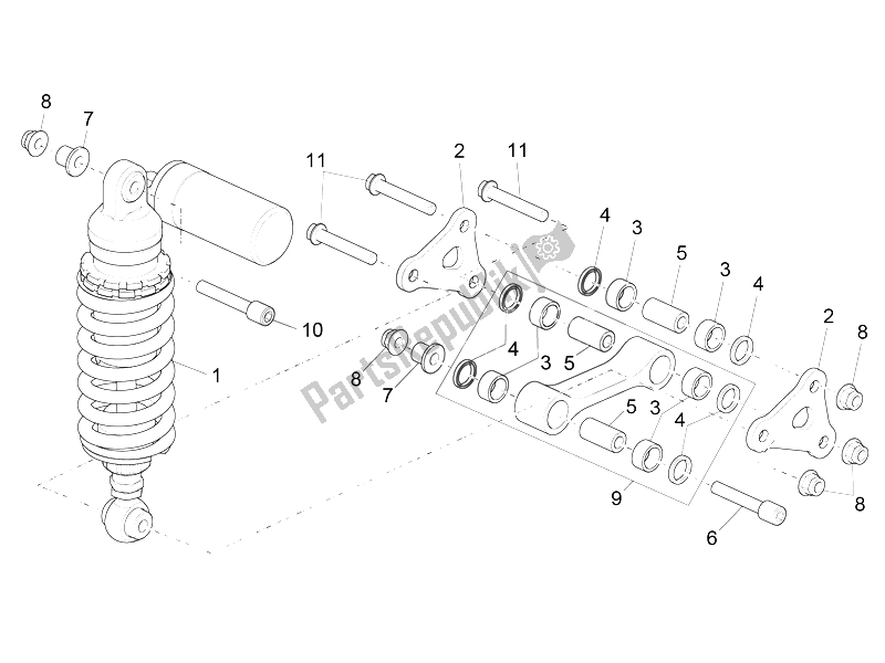 All parts for the Sto? D? Mpfer of the Aprilia RSV4 RR 1000 2015