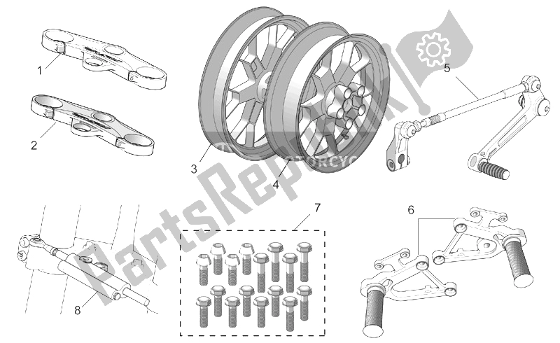 All parts for the Acc. - Cyclistic Components I of the Aprilia RSV Mille 1000 2000