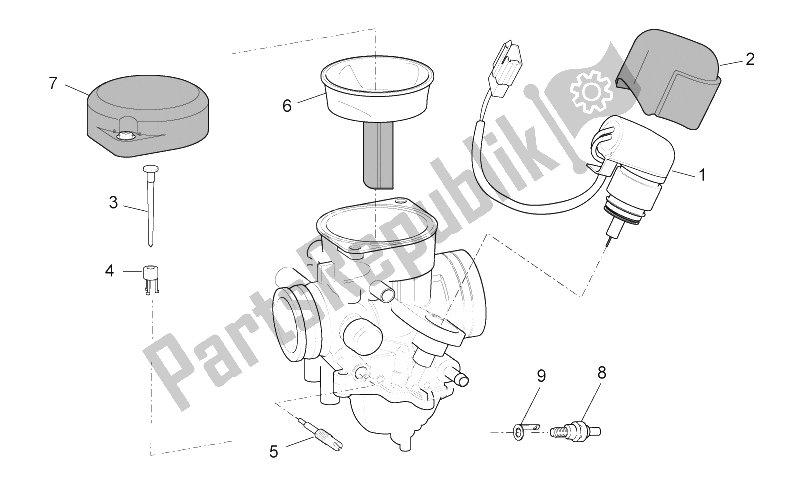 Toutes les pièces pour le Carburateur Ii du Aprilia Scarabeo 125 200 Light Carb 2007