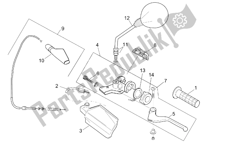 Todas las partes para Controles Iii de Aprilia RX 50 2003