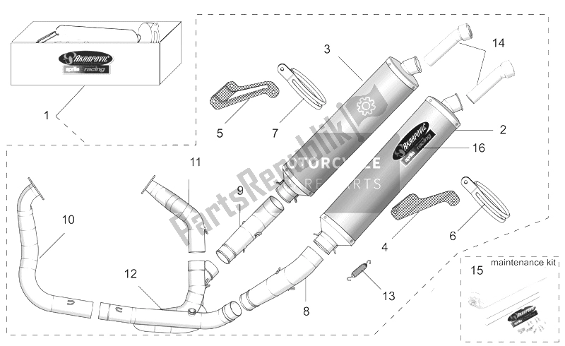 Todas las partes para Acc. - Partes De Rendimiento Ii de Aprilia RSV Mille Factory 1000 2004 - 2008