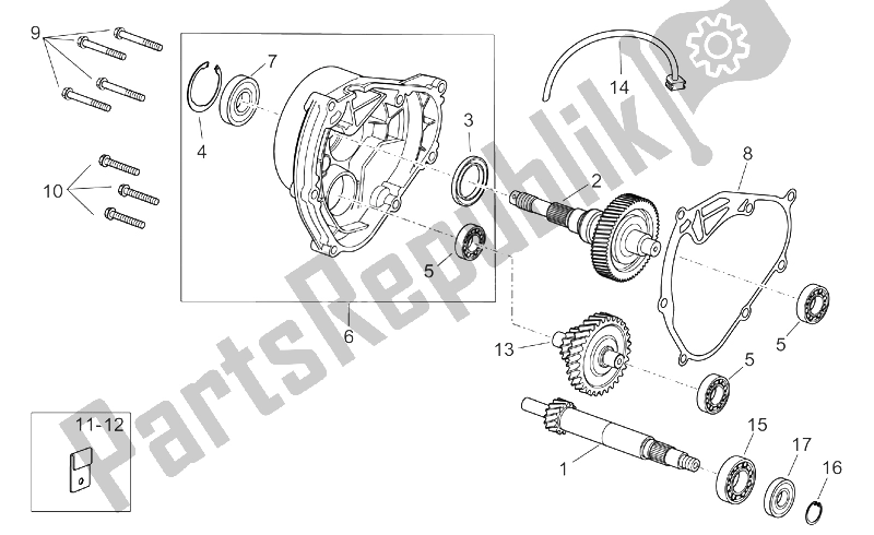 Toutes les pièces pour le Transmission du Aprilia Atlantic 125 200 250 2003