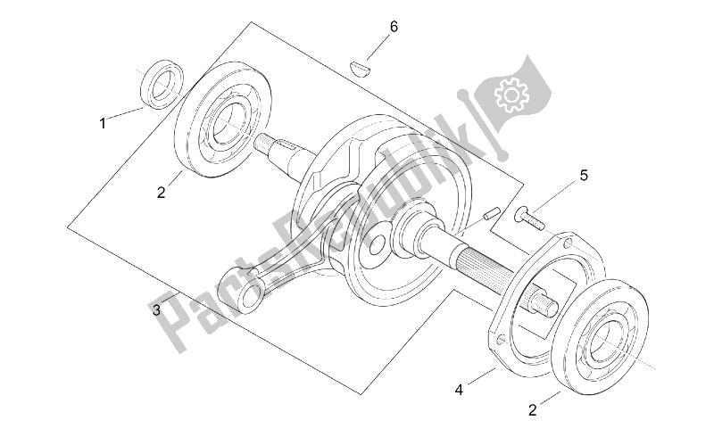 All parts for the Drive Shaft of the Aprilia Mojito 125 1999