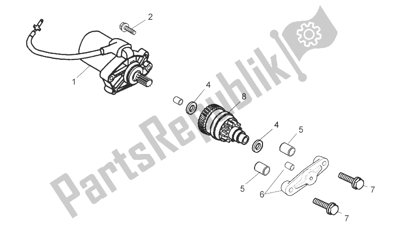 Todas as partes de Motor De Arranque do Aprilia RS 50 2006