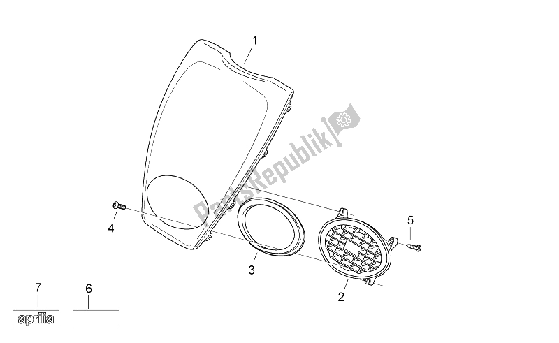 Todas las partes para Cuerpo Frontal Iii - Cubierta Frontal de Aprilia Scarabeo 50 2T E2 NET 2009