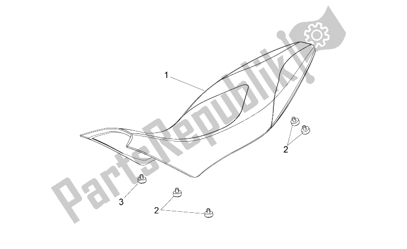 All parts for the Saddle of the Aprilia Dorsoduro 1200 2010