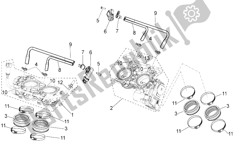 Tutte le parti per il Corpo Farfallato del Aprilia RSV4 RR Europe 1000 2016