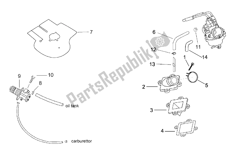 All parts for the Supply - Oil Pump of the Aprilia SR 50 AIR WWW 1997