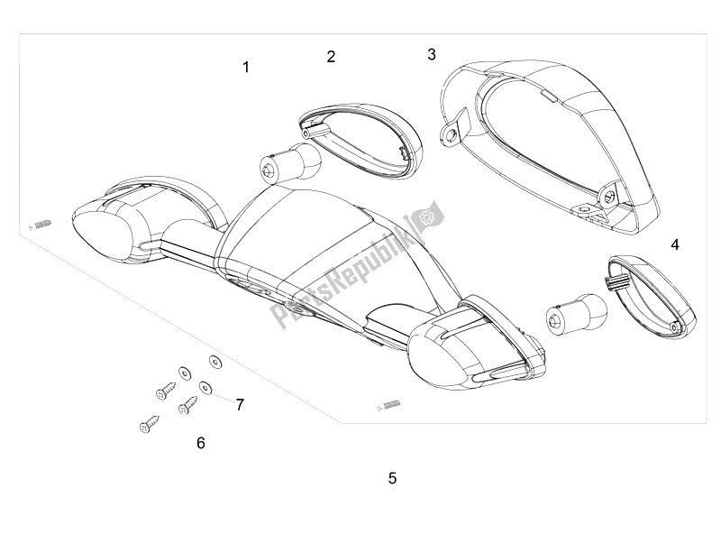Alle onderdelen voor de Achterlichten van de Aprilia Scarabeo 50 4T 4V 2014