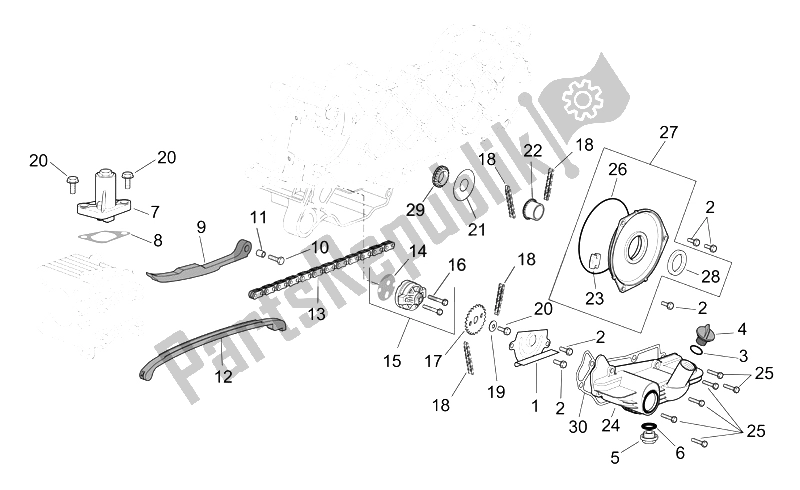 Todas las partes para Bomba De Aceite de Aprilia Scarabeo 50 4T 2V E2 2006