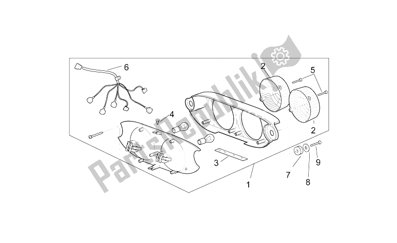 Toutes les pièces pour le Feu Arrière du Aprilia RSV Mille 1000 2000