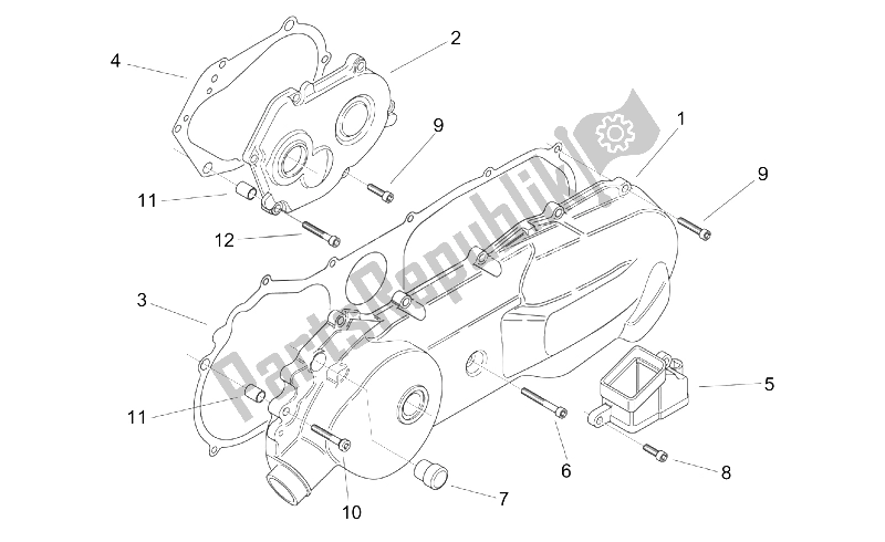 All parts for the Covers of the Aprilia Scarabeo 100 2T ENG Yamaha 2000