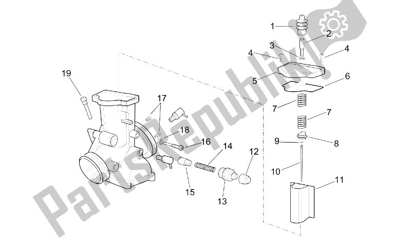 Toutes les pièces pour le Carburateur Ii du Aprilia RS 250 1995