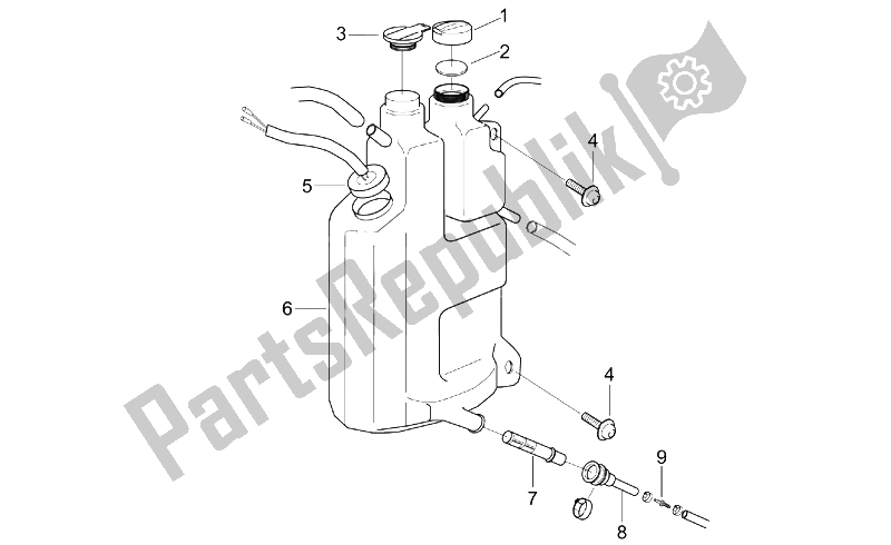 Tutte le parti per il Serbatoio Dell'olio del Aprilia RX 50 Racing 2003