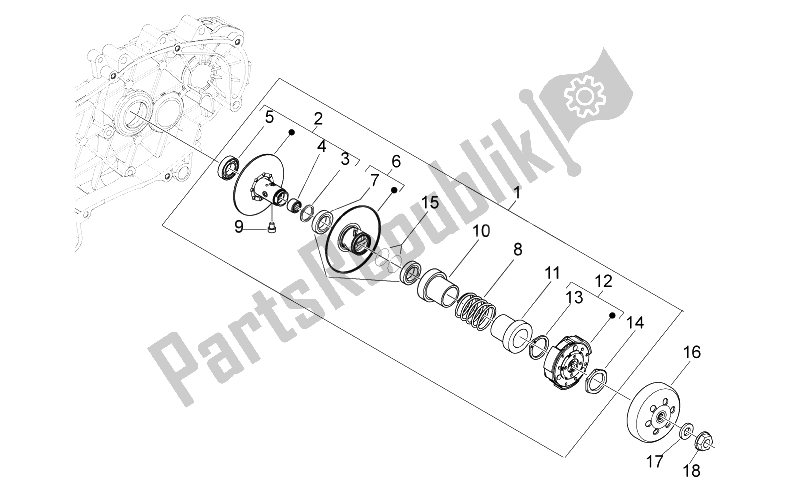 Tutte le parti per il Frizione del Aprilia Sport City ONE 125 4T E3 2008