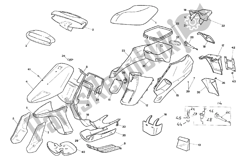 All parts for the Body of the Aprilia Amico 50 1994