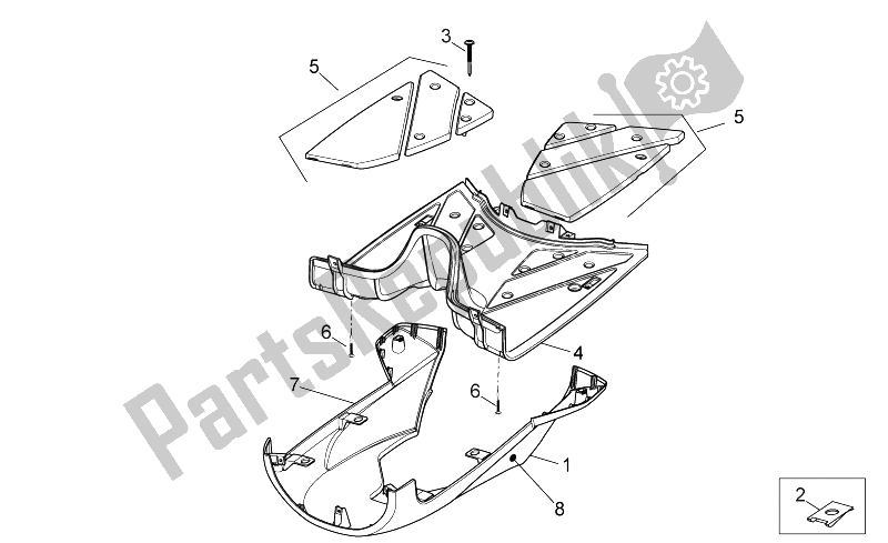 All parts for the Central Body Ii of the Aprilia Sport City ONE 50 4T 4V 2011
