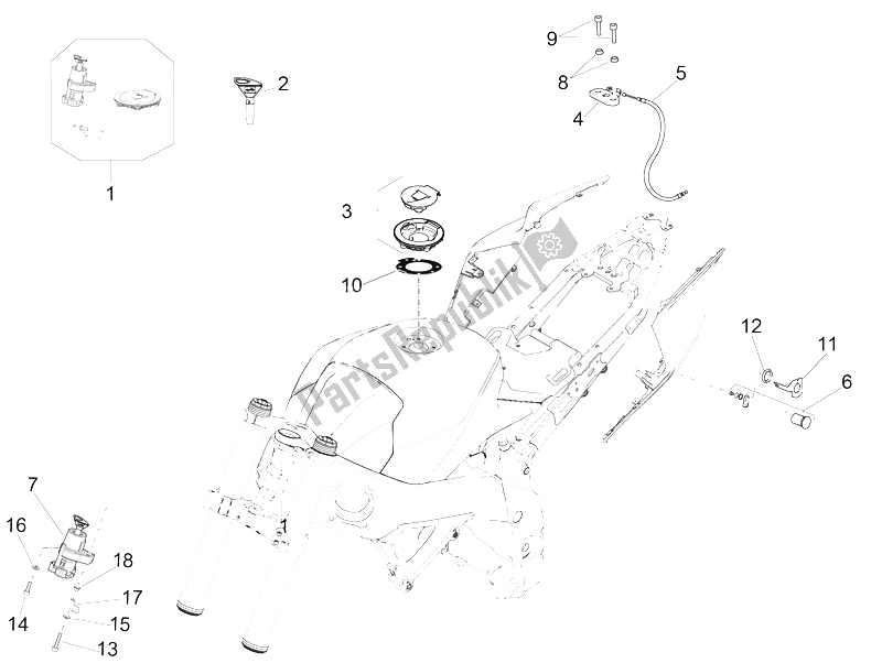 Alle onderdelen voor de Schl? Sser van de Aprilia RSV4 RR 1000 2015