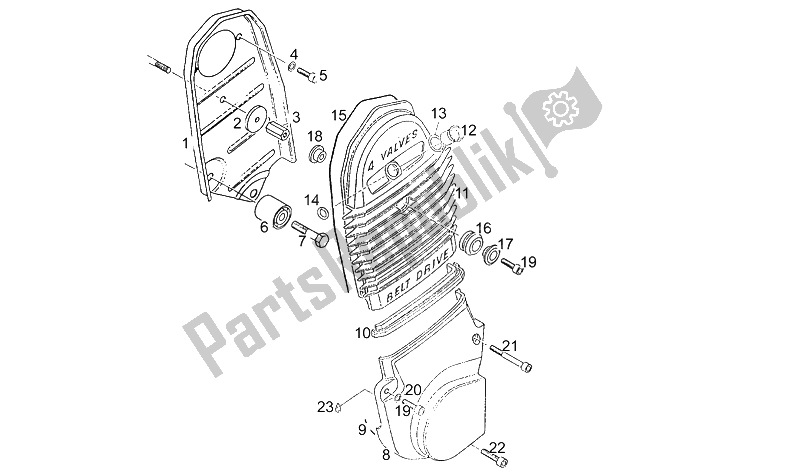 All parts for the Crank-case of the Aprilia Pegaso 600 1990