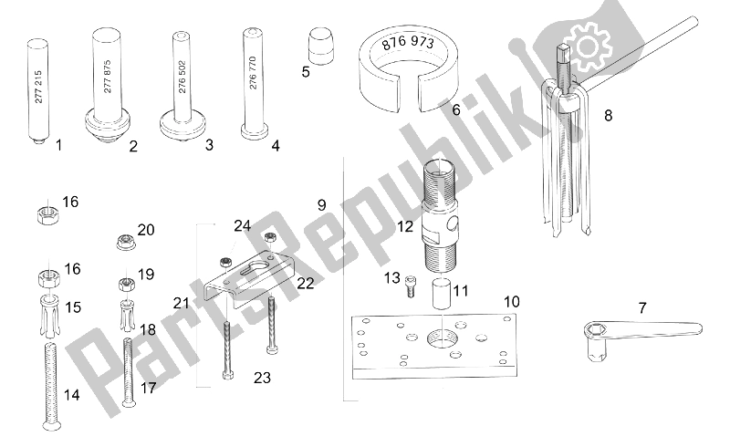 All parts for the Repairing Tools I of the Aprilia Classic 125 1995