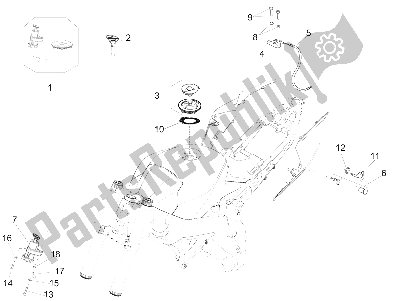 All parts for the Locks of the Aprilia RSV4 Racing Factory L E Europe 1000 2016