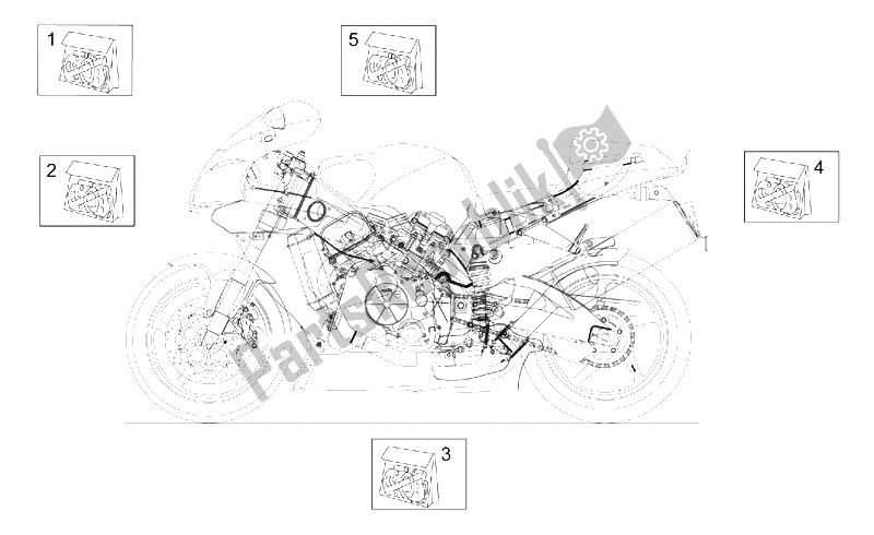All parts for the Decal of the Aprilia RSV Mille 1000 2003