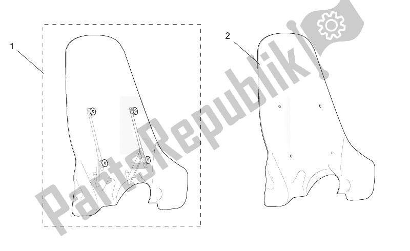 All parts for the Acc. - Windshields of the Aprilia Scarabeo 50 4T 2V E2 2002